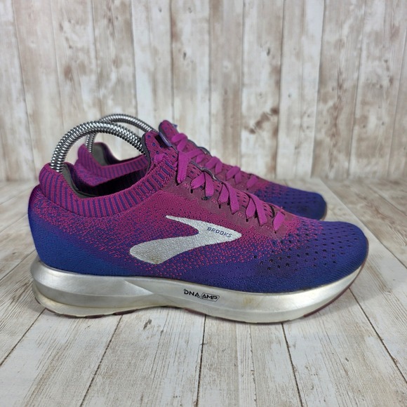 Brooks‎ Levitate 2 Running Shoes Knit Athletic Purple Blue Womens 6.5 - Picture 1 of 8